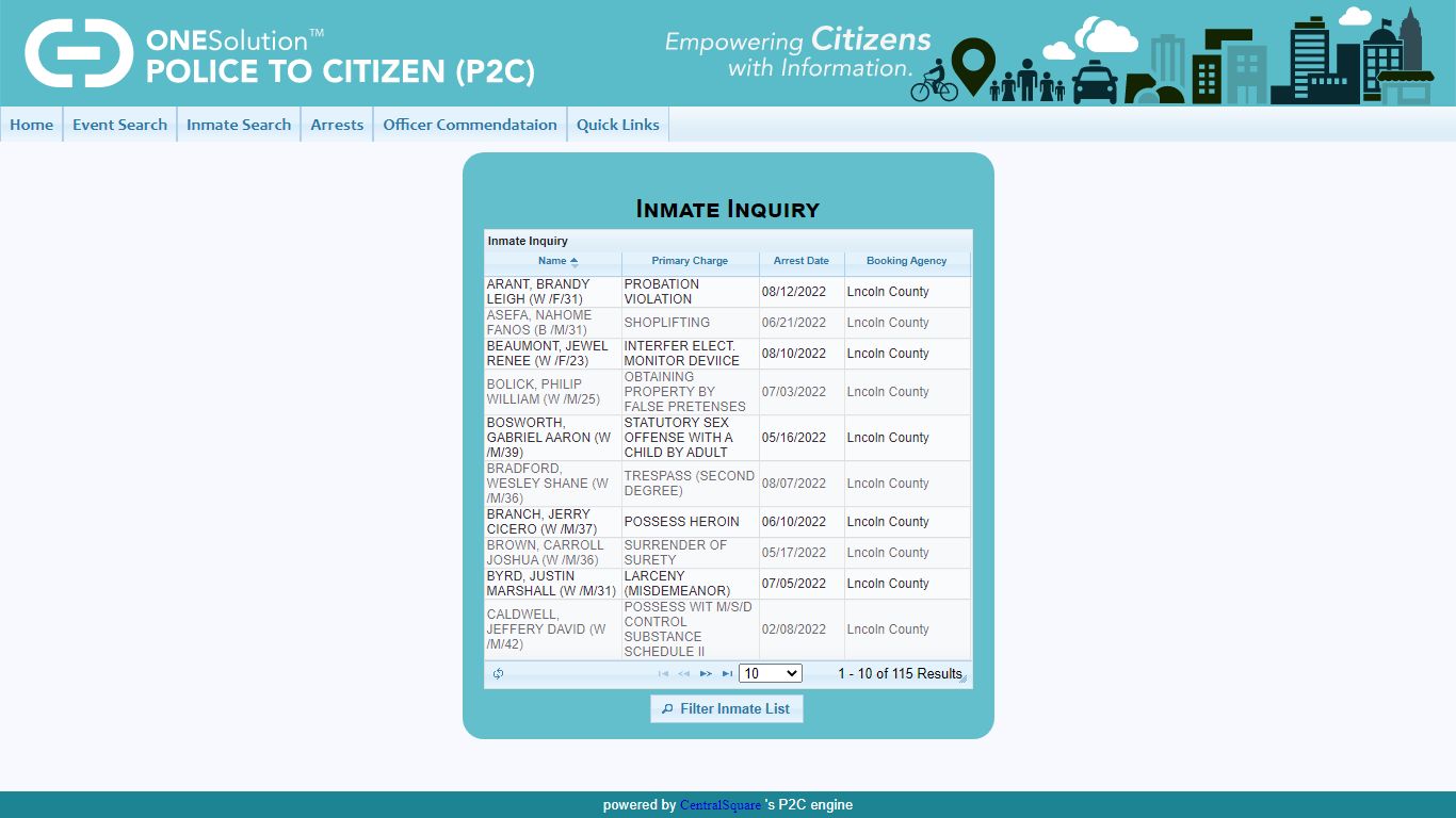 Lincoln County Sheriffs Office P2C